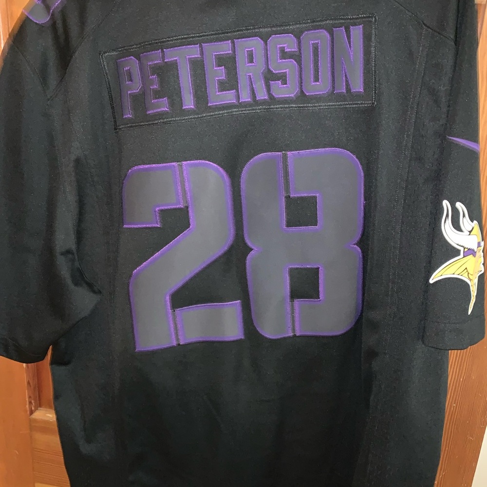 Nike Minnesota Vikings #28 Adrian Peterson Black Impact Limited Jersey